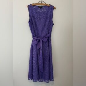 Debenhams the Collection Woman’s 14 Purple Sleeveless Fit Flare Lace Dress